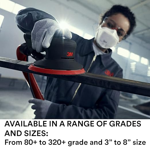 3M Xtract Net Disc 710W, 80+, 6 in, Die 600Z, Pack of 50 Hook and Loop Sanding Discs, Virtually Dust-Free, Premium Option for Metal, Wood, Composites, Stock Removal, and Fine Finishing