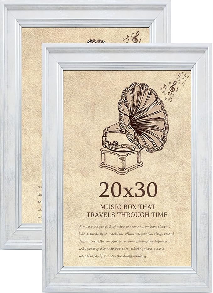 20x30 Picture Frame with Real Glass set of 2, Vintage Frames by TKYGU