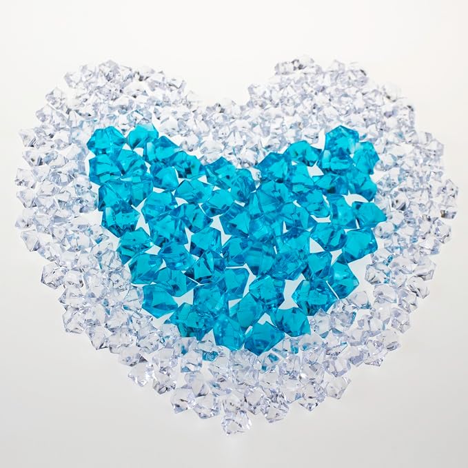 820 PCS Blue Fake Ice, 0.43x0.55 Inch, 1.1 lbs Acrylic Crystal Gemstones - Image 7