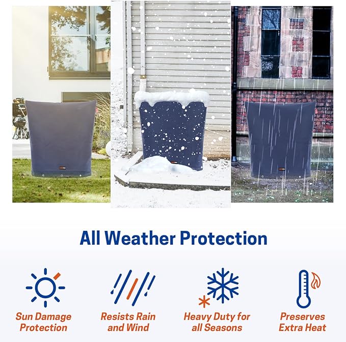 Backflow Preventer Insulation Cover-24 W x 24" H, 6 Layers Fabric Outdoor Pipe Insulation Cover with Aluminum Foil Layer Dupont Sorona Cotton, Backflow Cover for Winter Freeze Protection