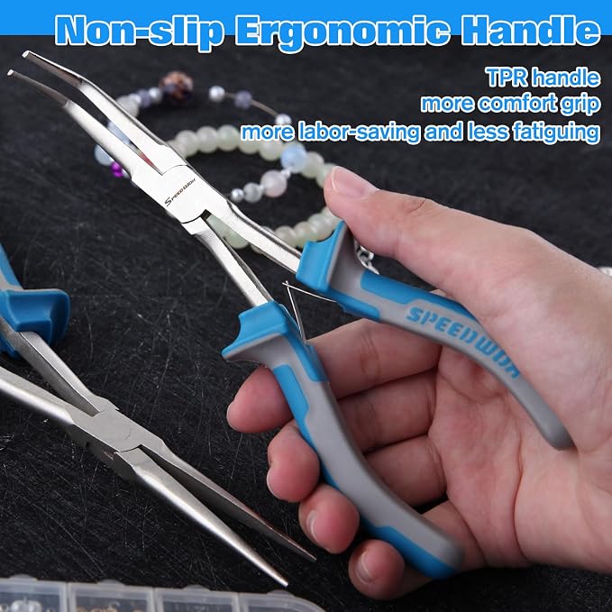 SPEEDWOX 2PCS Long Reach Bent Needle Nose Pliers Set - Image 6