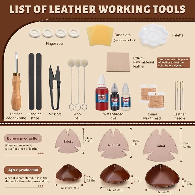 CBHGFEA Leather Tooling Kit Leather Tray Kit - Image 2
