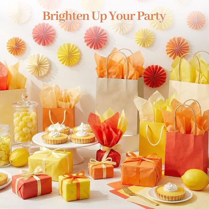 Shindel 330 Sheets Orange Yellow Tissue Paper - Image 2