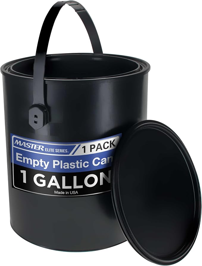 Master Elite 1 Gallon Empty Plastic Paint Can Bucket by MasterAirbrush