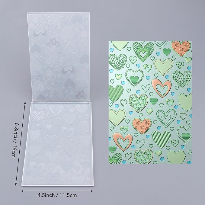 Valentine's Day Hearts 3D Embossing Folder - Image 2