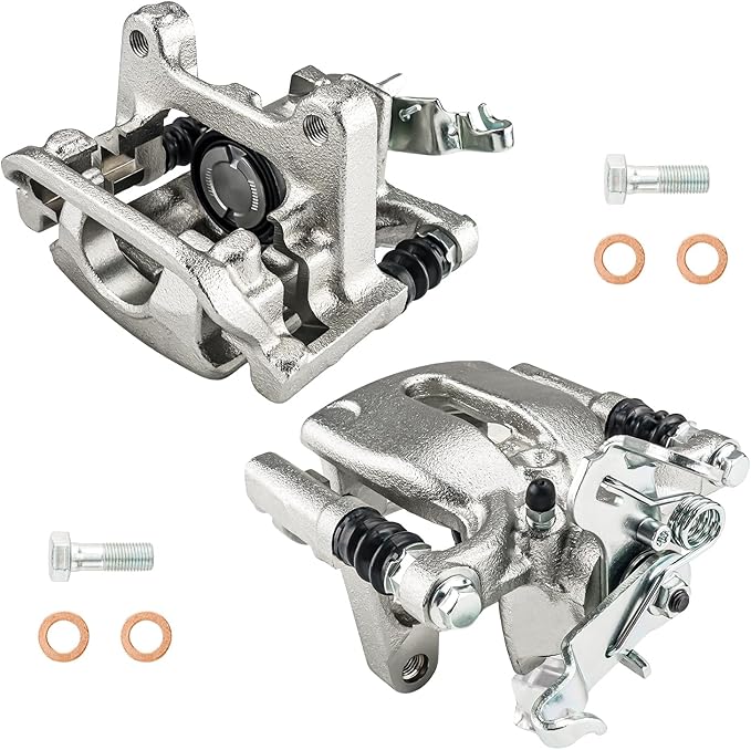 Torchbeam Rear Brake Calipers Set for Volkswagen 2015-2022 Passat, Volkswagen 2016-2021 Golf, Volkswagen 2016-2017 2019 Golf SportWagen, Rear Left and Rear Right Calipers Replace # 19B7273+19B7272