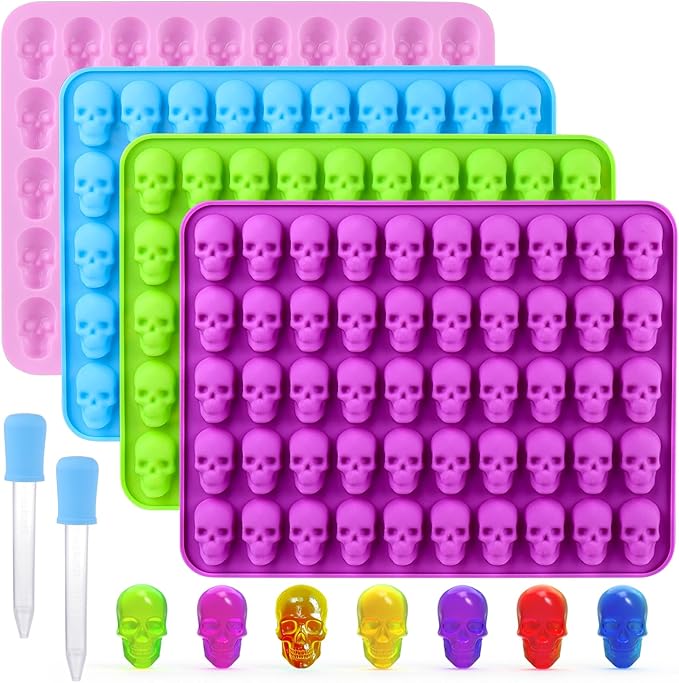 Palksky Skull Gummy Silicone Mold Sugar Chocolate Candy Molds, Skull Silicone by Palksky