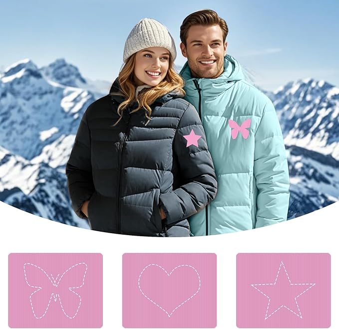 45PCS Nylon Repair Patch Self-Adhesive Pre-Cut Fabric Patch Down Jacket Repair Patches for Puffer Jackets Tenacious Tape Polyester Waterproof Lightweight Tent Repair Patch for Clothes Bag(Pink)