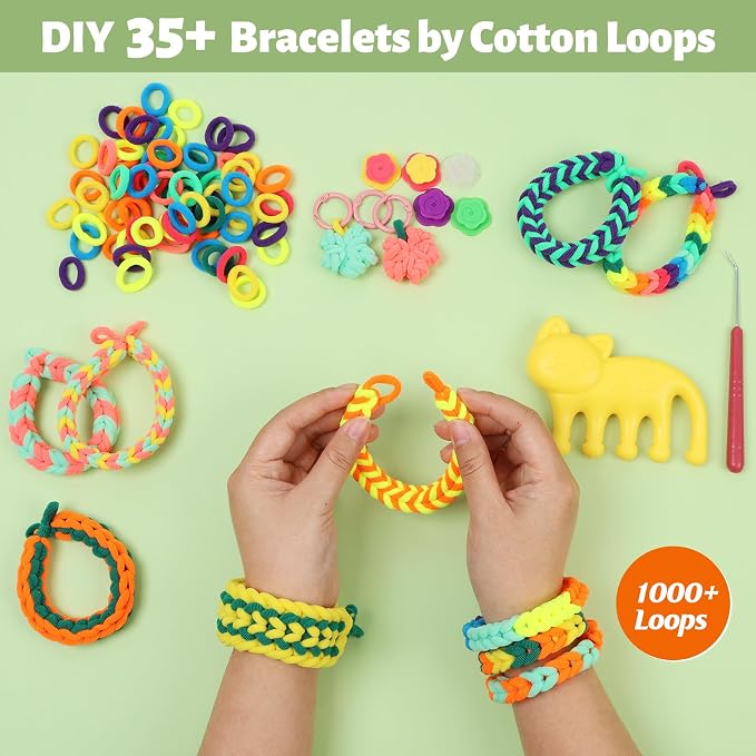 IQKidz Arts and Crafts for Kids Ages 6-8 8-12, Bracelets Making Loom Kit - Image 4