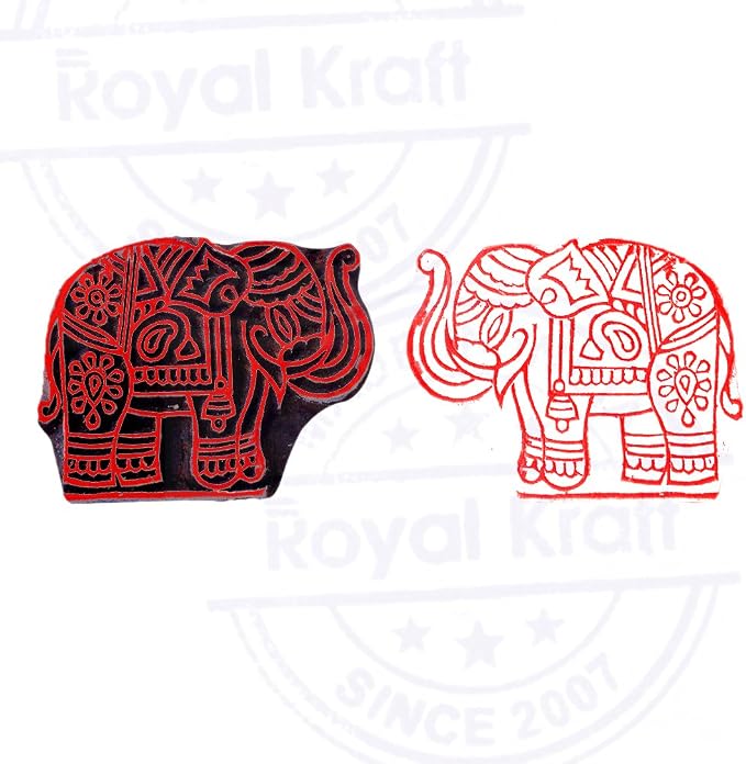 Royal Kraft Wooden Stamps DIY Fabric, Henna Printing Blocks THDtag053 - Image 4