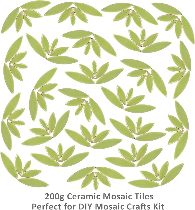 Artspac Green Petal Ceramic Mosaic Tiles - Image 7