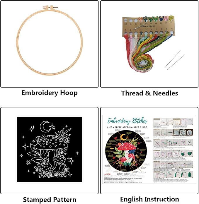 Nuberlic Mushroom Embroidery Kits - Image 2