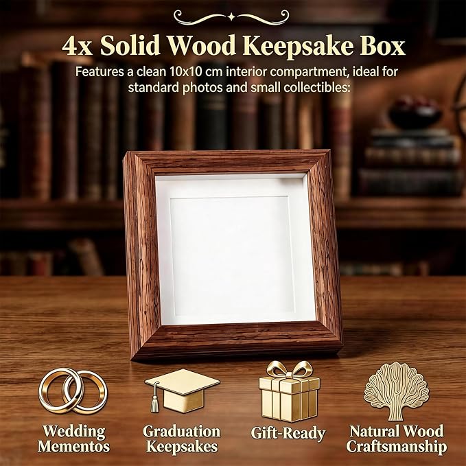 2Pcs Small Shadow Box, Small Shadow Box Frame, Mini Shadow Box Display Frame - Image 5