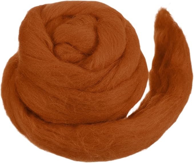 MECCANIXITY Wool Roving Yarn Soft Felting Wool 50g/1.76oz Pure Chunky Roving by MECCANIXITY