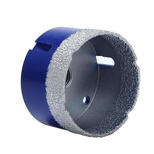 Drilax Pro Series 2-1/2 Inch Diamond Hole Saw | for Angle Grinders (5/8"-11 Thread) & Regular Drills (Adapter Incl.) | 1-3/8" Depth | Fast Dry Drilling for Large Pipes, Vents, Conduit | Long Life