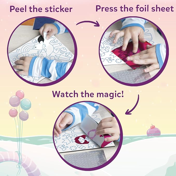Skillmatics Foil Fun – Unicorns & Princesses, No Mess Art & Craft Kit | Craft - Image 5