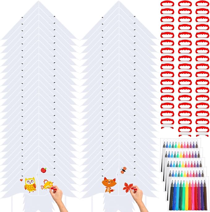 Libima 100 Pcs DIY Blank Kites for Kids Bulk Large Kite Making Kit Easy to Fly by Libima