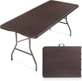 VINGLI 6 Foot Plastic Folding Table Portable Long Table by VINGLI