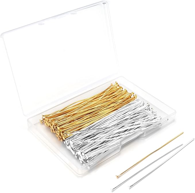 200 Pcs 70mm/2.76 Inch 21 Gauge Head Pins by Yumttero