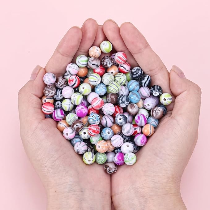 Quefe 500pcs Craft Beads in Ink Patterns - Image 7