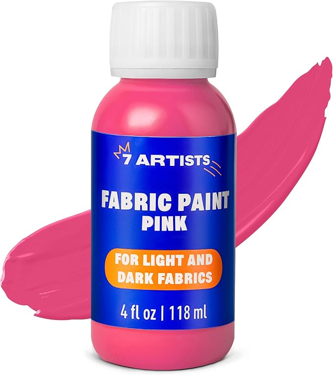 Pink Fabric Paint 4 fl. oz – Permanent Fabric Paint Pink by 7+Artists