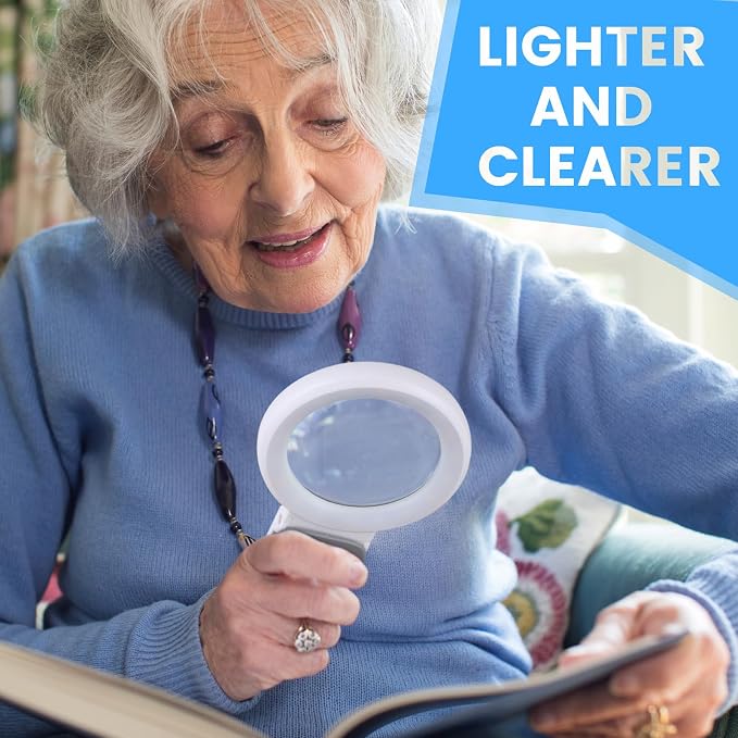 Magnifying Glass with Light and Stand, Foldable Handheld Magnifying Glass 18 - Image 7
