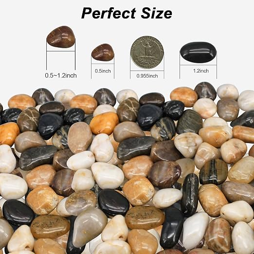 Fish Tank Rocks, Virekm River Rocks, Decorative Ornamental Pebbles Garden - Image 2