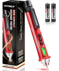 DIYSELF Voltage Tester, Dual Range 12V/48V-1000V AC, Non Contact Electrical Tester Pen with LCD Display, Buzzer Alarm, Flashlight, Live Wire Finder, Professional Circuit Detector