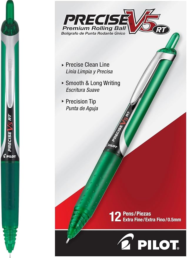 PILOT, Precise V5 RT Refillable & Retractable Rolling Ball Pens, Extra Fine by PilotCorporationofAmerica