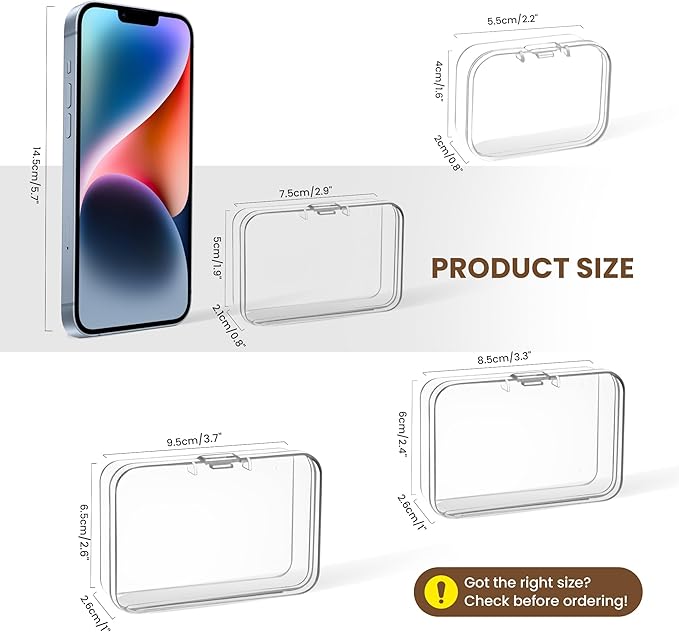 zoeynex Small Bead Organizers and Storage, 12 Clear Plastic Boxes - Image 4