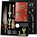 NC Feather Pen Ink Set, with Quill Pen, 5 Replaceable Nibs, Pen Holder by NC