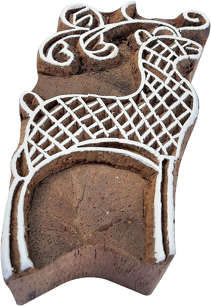 Royal Kraft Wooden Stamps DIY Fabric, Henna Printing Blocks THDtag120 by RoyalKraft