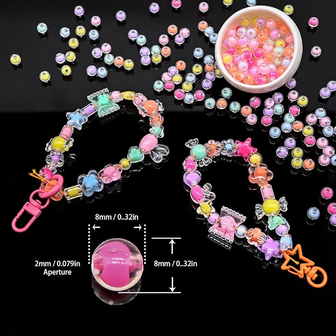 200+ pcs Candy Bulk Assorted Cute Kandi Beads - Image 2