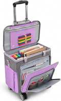 Rolling Teacher Bag With Wheels, Tote Organizer With Detachable Trolley by FINESUN