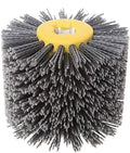 SIGNI Abrasive Nylon Drawing Wheel Drum Burnishing Polishing Brush for Wooden Furniture Floor Polishing 120X100mm 80 Grit 1pack