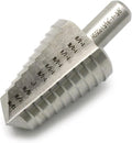 TEMO M35 Cobalt Double Flute Step Drill, 10 Size From 13/16 Inch To 1-3/8 Inch, 1/2 Inch Shank