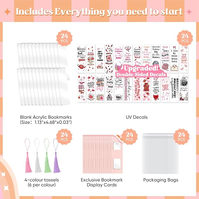 Kaciola 24 Acrylic Bookmark Blanks - Image 3