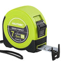 HAUTMEC Tape Measure 25ft with Dual Scale Metric and Imperial 1/8 Fractions Measuring Tape Compact Economical for Home DIY Renovations Crafting Quick Fixes HT0325-TM