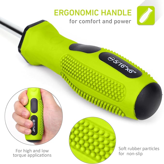 FASTPRO 8-Piece Magnetic Screwdrivers Set with 4 Phillips and 4 Slotted Tips, Precision Screwdriver Repair Tool Kit, Green