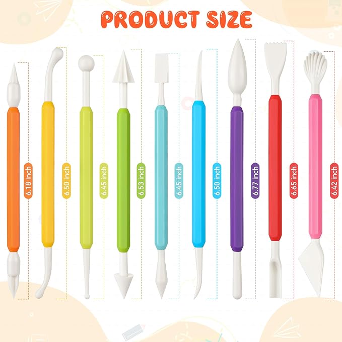 18PCS Clay Sculpting Tools, Double Head Air Dry Clay Carving Tools Kits - Image 2