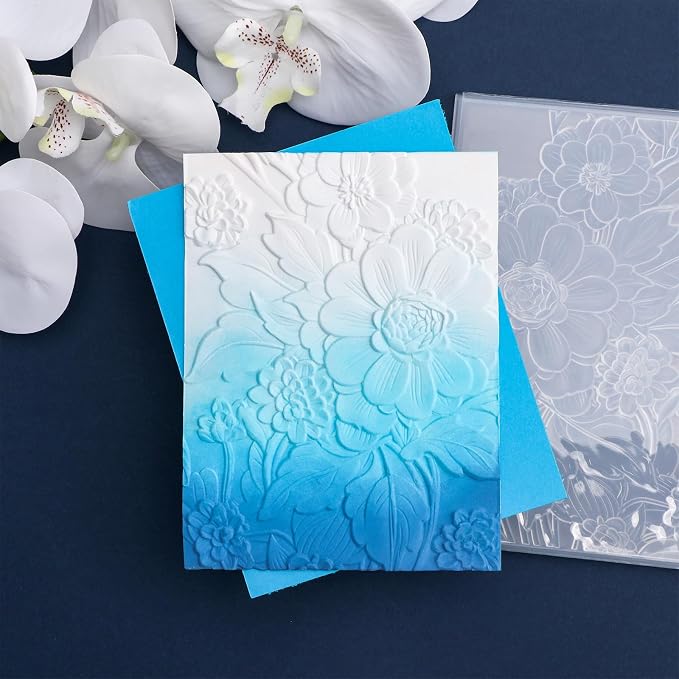 3D Embossing Folder for Card Making Texture Fades Blossom Bloom Floral Plastic - Image 5