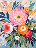 MjhRcll Flowers Stamped Cross Stitch Kits, Flowers in Vase Cross Stitch by MjhRcll