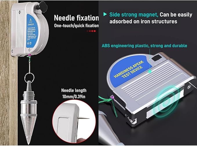 Retractable Plumb Bob,Construction Tools for Construction Industry Assignments,Automatically Stretch Line Quickly Stabilize Magnetic Plumb Bobs Tool,Plum Bob Tool with String