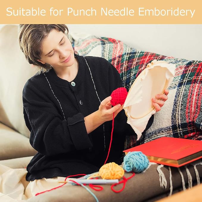 Pllieay 2PCS 26.4 x 19.3 Inch Tufting Cloth Needlework Fabric Punch Needle - Image 6