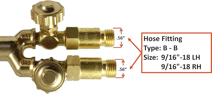SÜA - Medium Duty Oxy-Fuel Torch with Check Valves, Cutting and Welding Tips (Acetylene) - Compatible with Victor