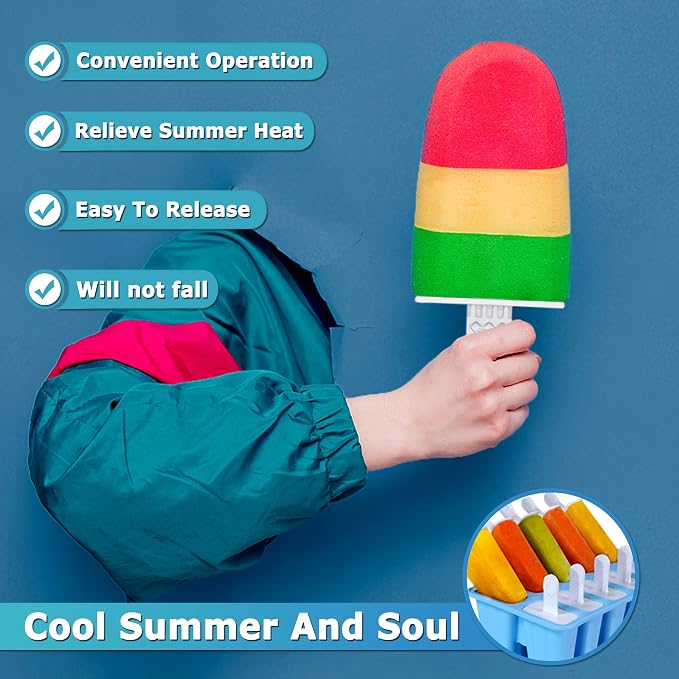 Silicone Popsicle Molds 12-cavity, DIY Ice Pop Mold - Image 4