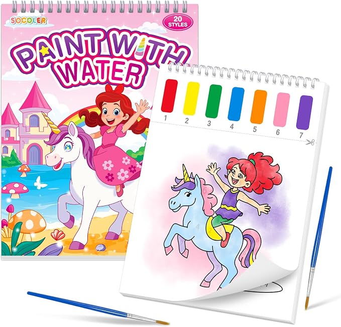 SOCOLER Paint with Water Coloring Books by SOCOLER
