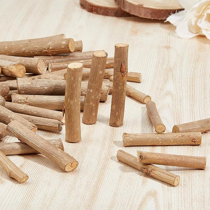 SUPERFINDINGS 100PCS Rustic Wooden Sticks Natural Wood Branches of Driftwood - Image 4