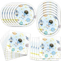 40Pcs Blue Outer Space Birthday Party Decorations Plates and Napkins by Unknown