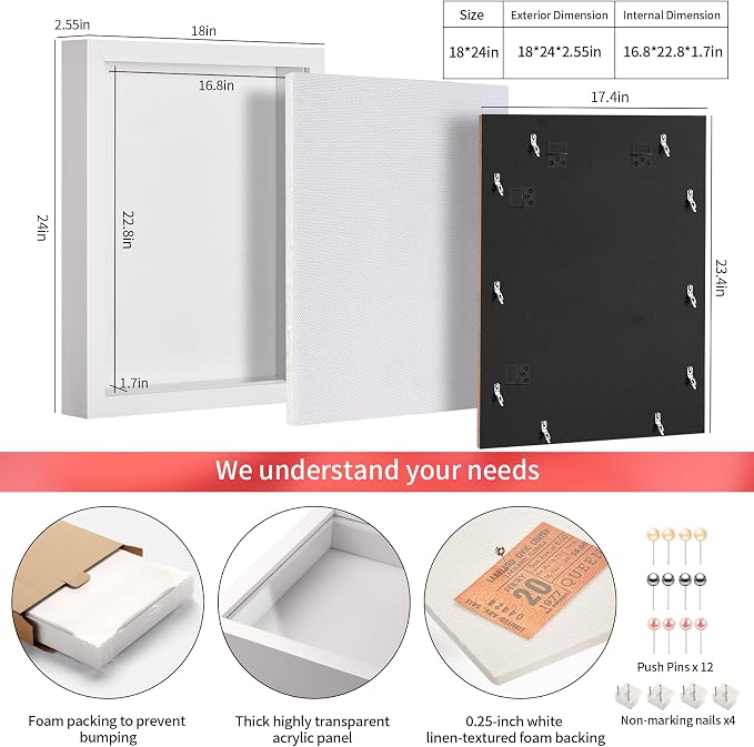 18x24 Large Shadow Box Picture Frame - Image 3